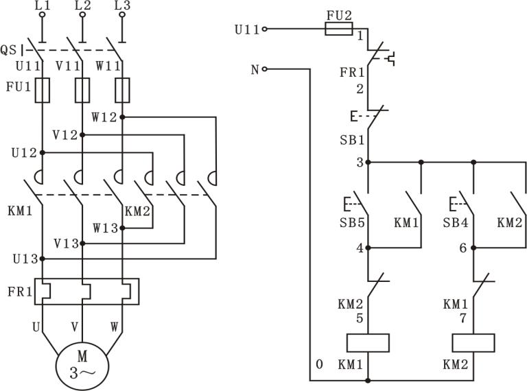 接觸器聯(lián)鎖的三相異步電動(dòng)機(jī)正反轉(zhuǎn)<em>控制電路</em>