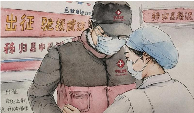 秭歸美術教師用畫筆禮贊戰(zhàn)疫英雄
