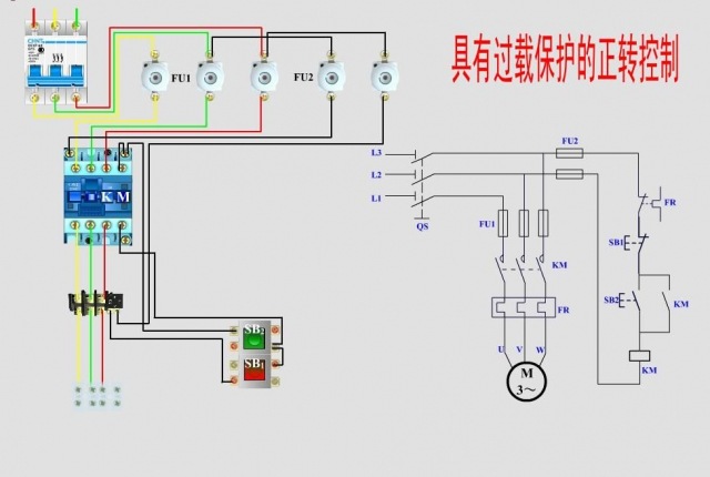 常用<em>電動機</em>控制實物<em>接線圖</em>