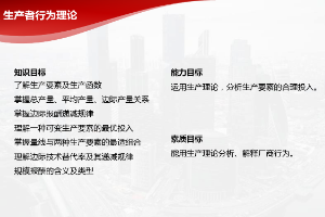 <em>課件</em>：<em>金融</em><em>服務(wù)</em><em>與</em><em>管理</em><em>專業(yè)</em>《<em>經(jīng)濟(jì)學(xué)</em><em>基礎(chǔ)</em>—<em>項目</em>四 生產(chǎn)者行為<em>理論</em>》